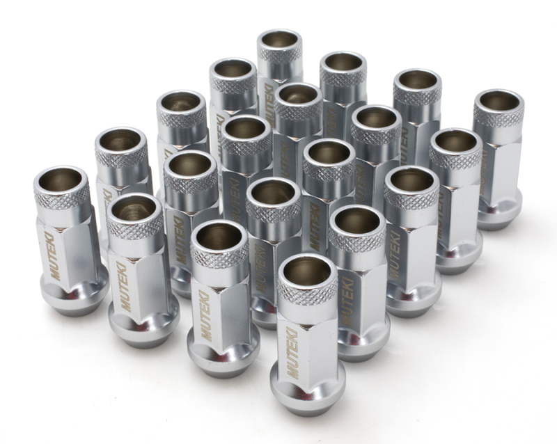 Wheel Mate 12x1.25 48mm Muteki SR48 Satin Silver Open End Lug Nuts Wheel Mate 12x1.25 48mm Muteki SR48 Satin Silver Open End Lug Nuts
