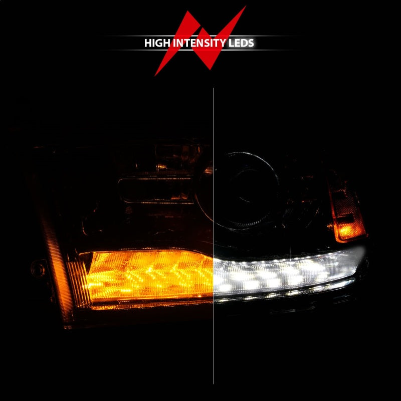 Anzo 09-18 Dodge 1500-3500 LED Plank Style Headlights w/Switchback+Sequential Hyper Black (OE Style) Anzo 09-18 Dodge 1500-3500 LED Plank Style Headlights w/Switchback+Sequential Hyper Black (OE Style)