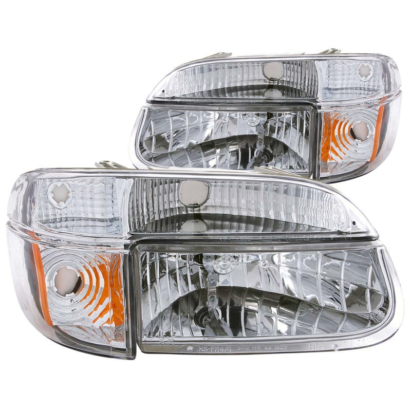 ANZO 1995-2001 Ford Explorer Crystal Headlights Chrome w/ Corner Lights 2pc ANZO 1995-2001 Ford Explorer Crystal Headlights Chrome w/ Corner Lights 2pc