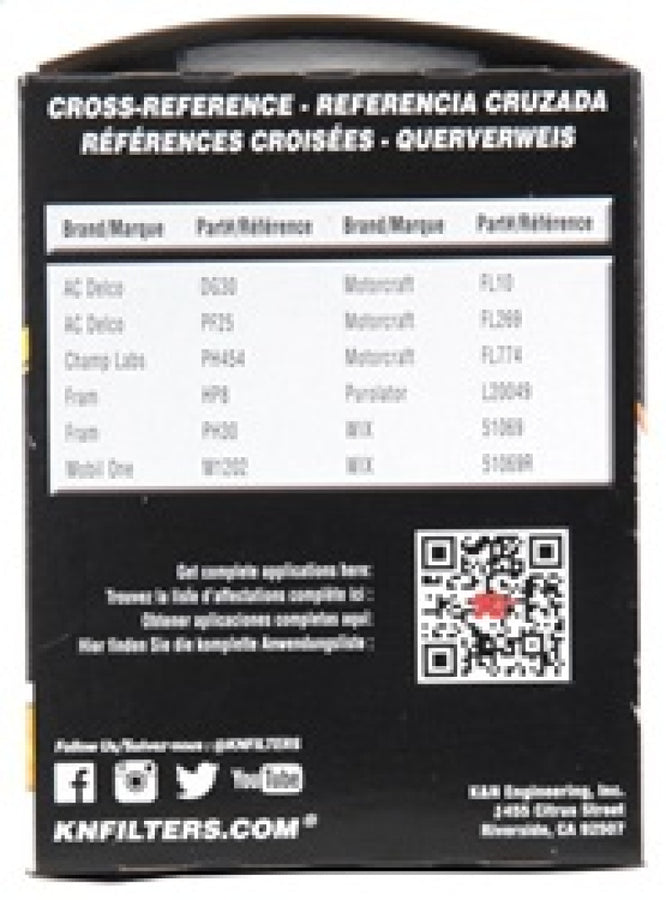 K&N Oil Filter OIL FILTER; AUTOMOTIVE K&N Oil Filter OIL FILTER; AUTOMOTIVE