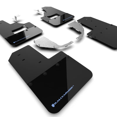Rally Armor 21-25 Ford Bronco (Steel Bmpr + RB - NO Rptr/Sprt) Blk Mud Flap w/Area Blue Logo