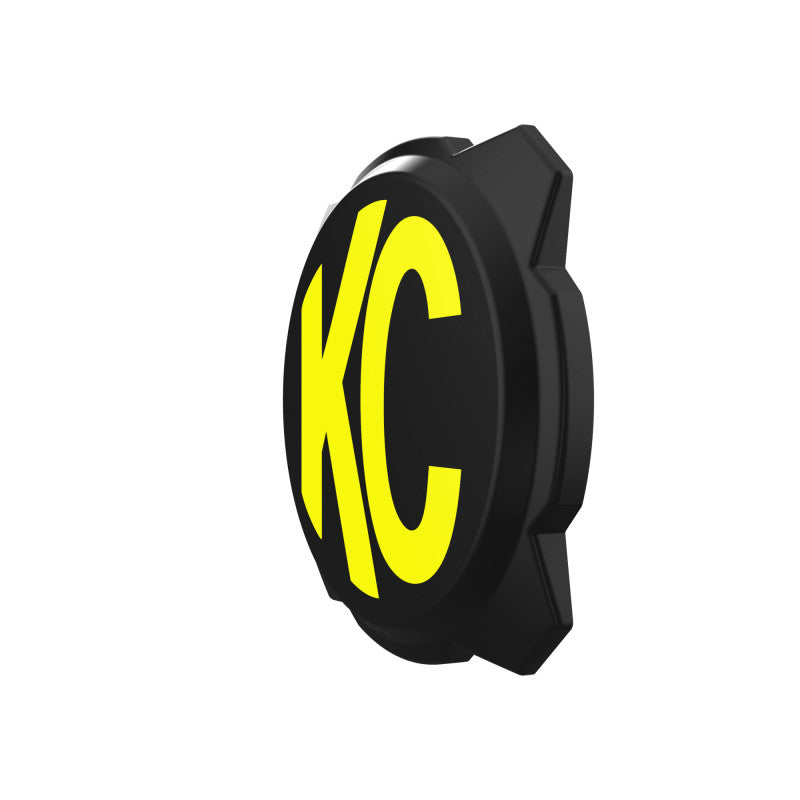 KC HiLiTES 6in. Hard Cover for Gravity Pro6 LED Lights (Single) - Black w/Yellow KC Logo KC HiLiTES 6in. Hard Cover for Gravity Pro6 LED Lights (Single) - Black w/Yellow KC Logo