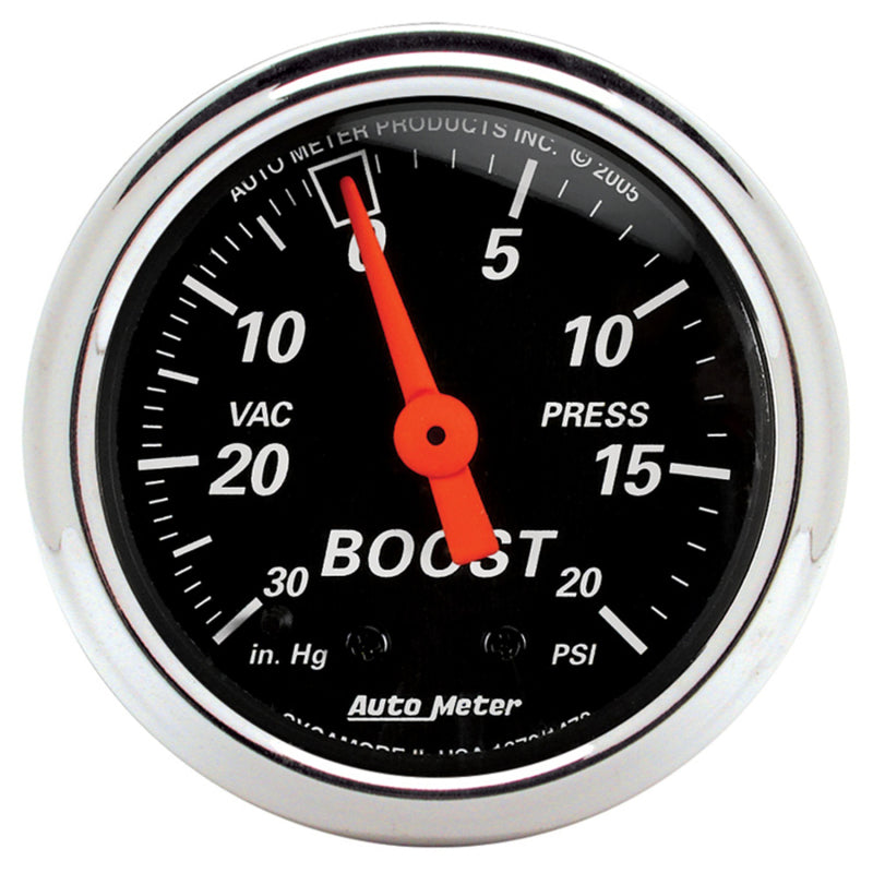 Autometer Designer 2-1/16in Mechanical 30 In Hg-Vac / 20 PSI Vacuum/Boost Gauge Autometer Designer 2-1/16in Mechanical 30 In Hg-Vac / 20 PSI Vacuum/Boost Gauge