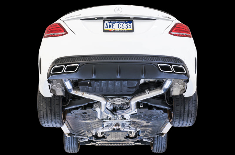 AWE Tuning Mercedes-Benz W205 AMG C63/S Sedan Track Edition Exhaust System (no tips) AWE Tuning Mercedes-Benz W205 AMG C63/S Sedan Track Edition Exhaust System (no tips)