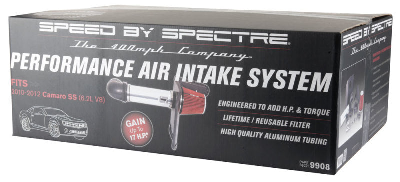 Spectre 10-12 Chevy Camaro V8-6.2L F/I Air Intake Kit - Clear Anodized w/Red Filter Spectre 10-12 Chevy Camaro V8-6.2L F/I Air Intake Kit - Clear Anodized w/Red Filter