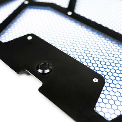Agency Power 14-18 Polaris RZR XP 1000 / XP Turbo Vented Engine Cover - Gloss Black / Mesh Blue
