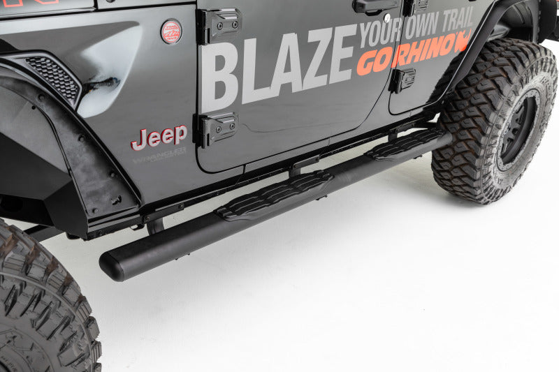 Go Rhino 18-20 Jeep Wrangler JLU 5in 1000 Series Complete Kit w/Sidestep + Brkts Go Rhino 18-20 Jeep Wrangler JLU 5in 1000 Series Complete Kit w/Sidestep + Brkts