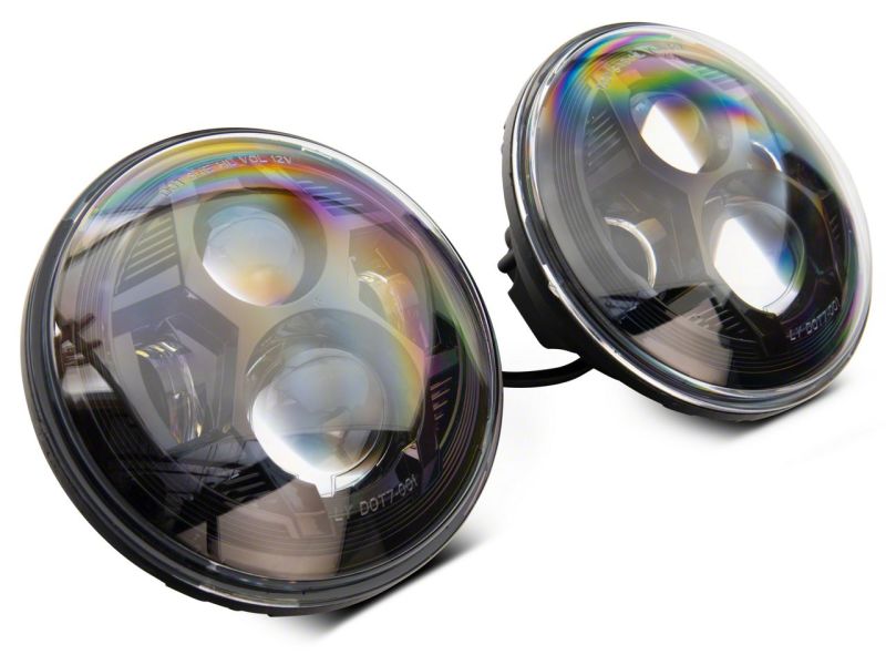 Raxiom 07-18 Jeep Wrangler JK 7-In LED Headlights- Blk Housing (Clear Lens) Raxiom 07-18 Jeep Wrangler JK 7-In LED Headlights- Blk Housing (Clear Lens)
