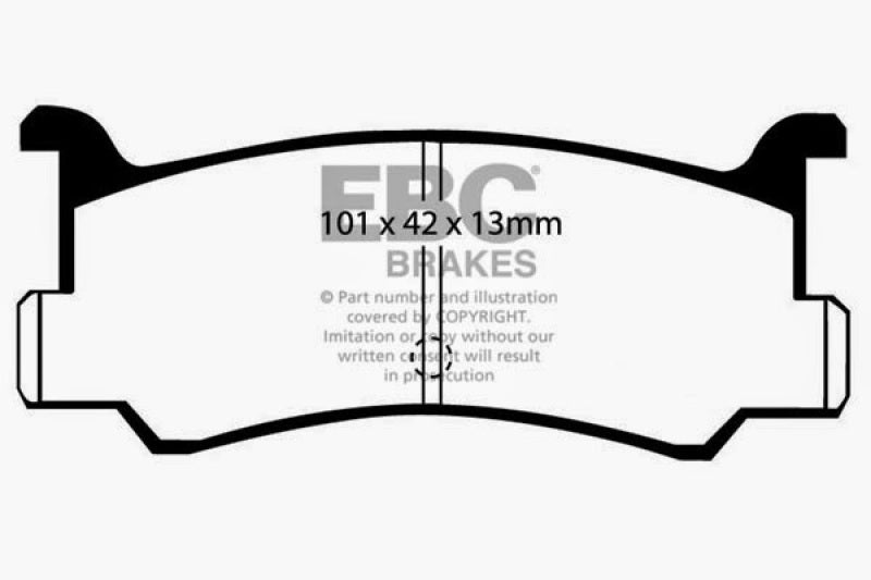 EBC 92-95 Mazda MX3 1.6 Greenstuff Rear Brake Pads EBC 92-95 Mazda MX3 1.6 Greenstuff Rear Brake Pads