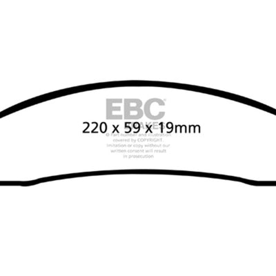 EBC 06-11 Dodge Ram 1500 Mega Cab 2WD Greenstuff Front Brake Pads