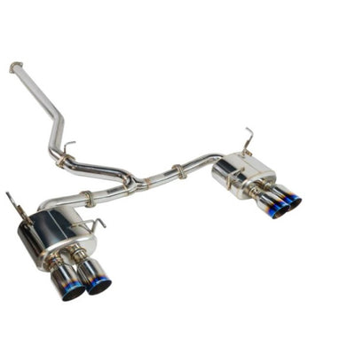 Remark 22+ Subaru WRX (VB) Sports Touring Spec - 4in. Burnt SS Quad Tips (Non-Resonated)