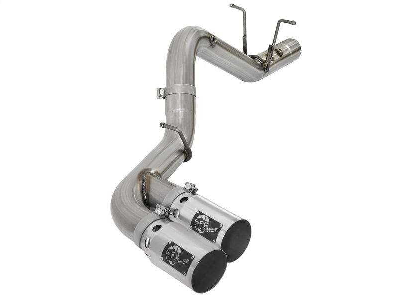 aFe Victory Series 4in 409-SS DPF-Back Exhaust w/ Dual Polished Tips 2017 GM Duramax V8-6.6L(td) L5P aFe Victory Series 4in 409-SS DPF-Back Exhaust w/ Dual Polished Tips 2017 GM Duramax V8-6.6L(td) L5P