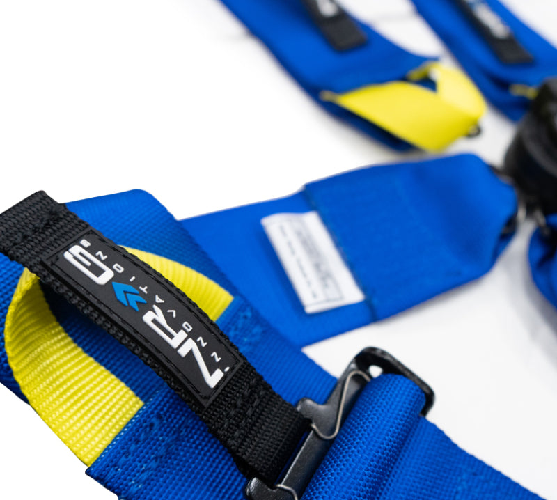 NRG FIA 6pt 2in. Shoulder Belt for HANS Device/ Rotary Cam Lock Buckle/ 3in. Waist Belt - Blue NRG FIA 6pt 2in. Shoulder Belt for HANS Device/ Rotary Cam Lock Buckle/ 3in. Waist Belt - Blue