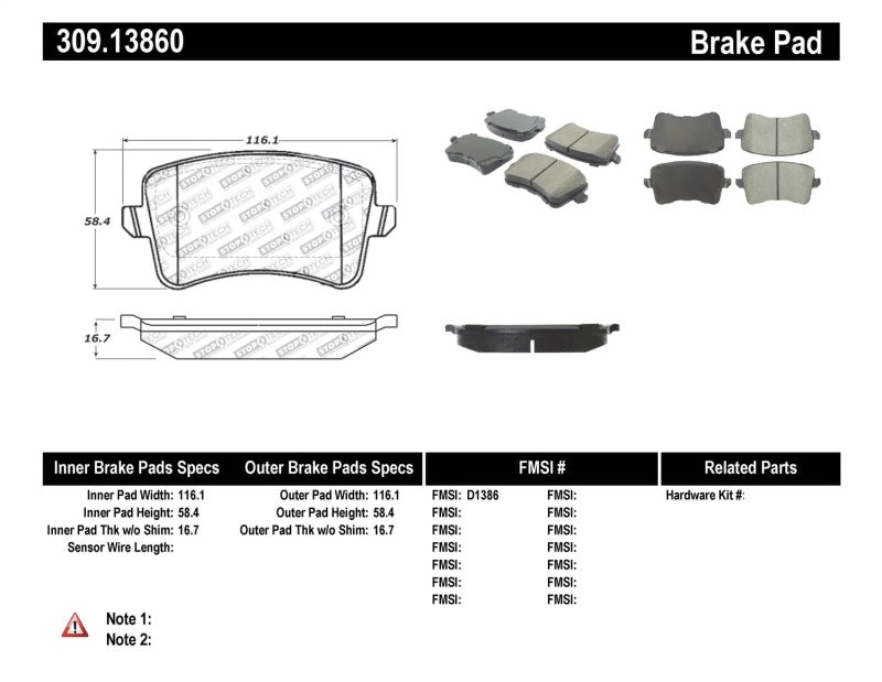 StopTech Performance Brake Pads StopTech Performance Brake Pads