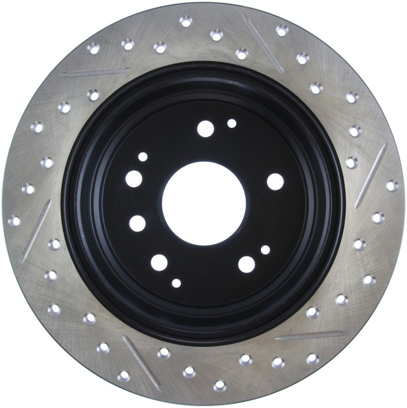 StopTech 04-08 Acura TL / 03-09 honda Element Slotted & Drilled Right Rear Rotor StopTech 04-08 Acura TL / 03-09 honda Element Slotted & Drilled Right Rear Rotor