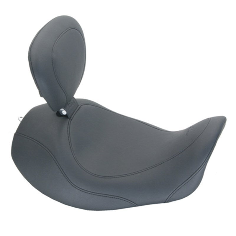 Mustang 06-17 Harley Dyna Wide Tripper Forward Solo Seat w/Driver Backrest - Black Mustang 06-17 Harley Dyna Wide Tripper Forward Solo Seat w/Driver Backrest - Black