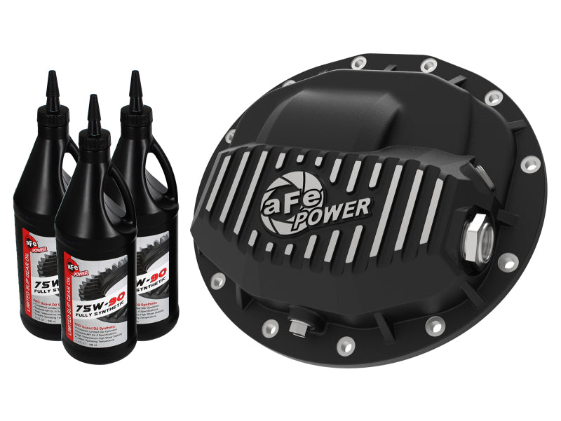 aFe Power Pro Series Front Diff Cover Black Machined & Gear Oil 13-18 Dodge Ram 2500/3500 aFe Power Pro Series Front Diff Cover Black Machined & Gear Oil 13-18 Dodge Ram 2500/3500