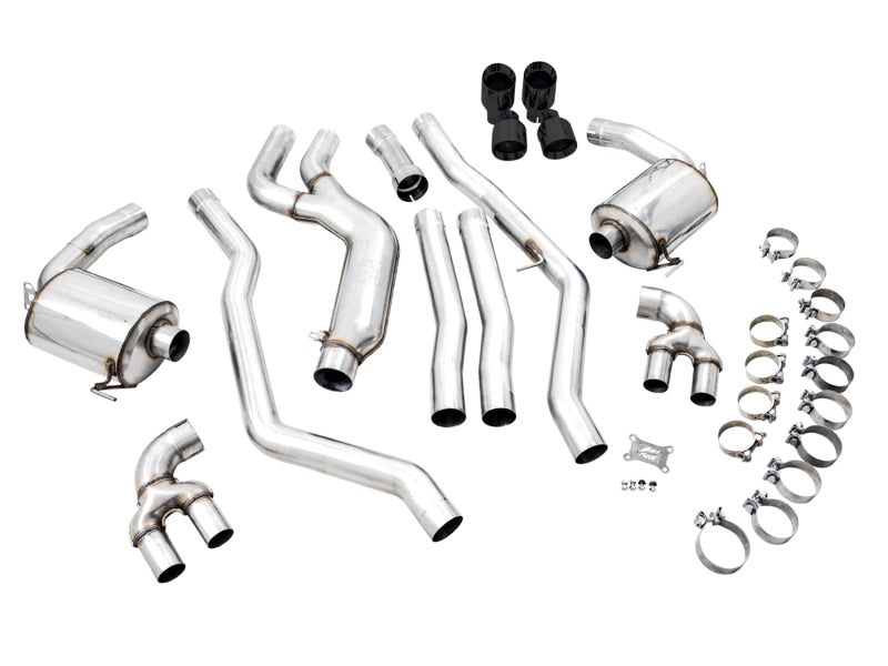 AWE Tuning 2019+ BMW M340i (G20) Non-Resonated Touring Edition Exhaust - Quad Diamond Black Tips AWE Tuning 2019+ BMW M340i (G20) Non-Resonated Touring Edition Exhaust - Quad Diamond Black Tips