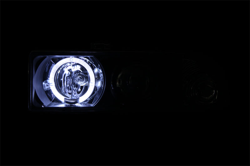 ANZO 1998-2005 Chevrolet S-10 Projector Headlights w/ Halo Black ANZO 1998-2005 Chevrolet S-10 Projector Headlights w/ Halo Black