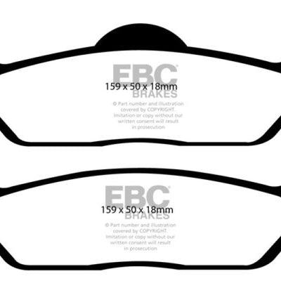 EBC 11 Ford F150 3.5 Twin Turbo (2WD) 6 Lug Yellowstuff Rear Brake Pads