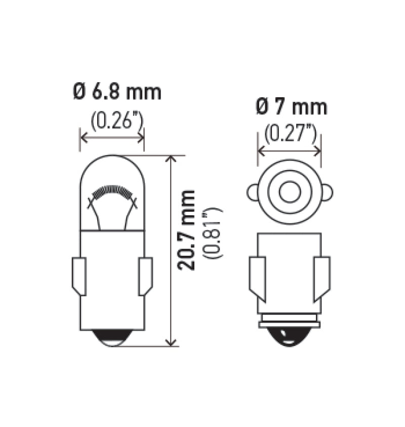 Hella 3898 12V 2W BA7s T2 Halogen Bulb (Min Order Qty 10) Hella 3898 12V 2W BA7s T2 Halogen Bulb (Min Order Qty 10)
