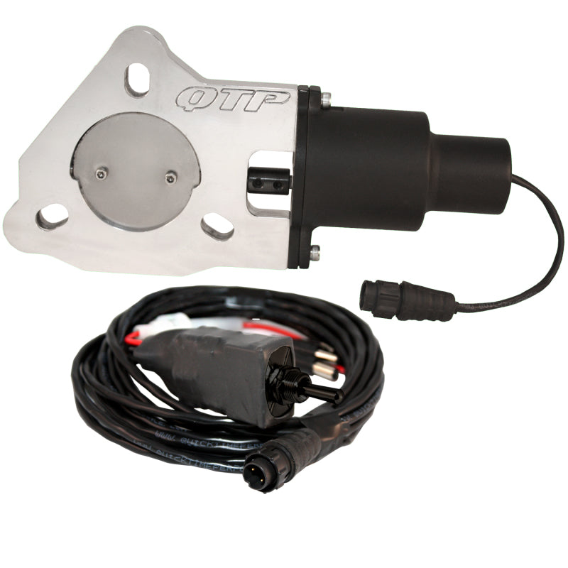 QTP 2.5in Bolt-On QTEC Electric Cutout Valve - Single QTP 2.5in Bolt-On QTEC Electric Cutout Valve - Single