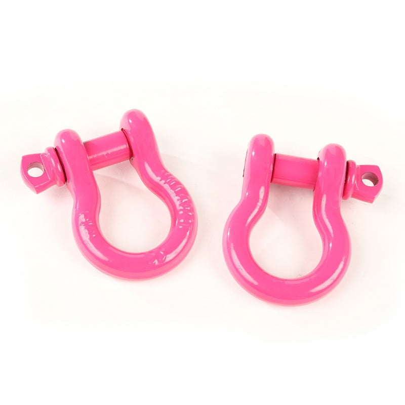 Rugged Ridge Pink 3/4in D-Ring Shackles Rugged Ridge Pink 3/4in D-Ring Shackles
