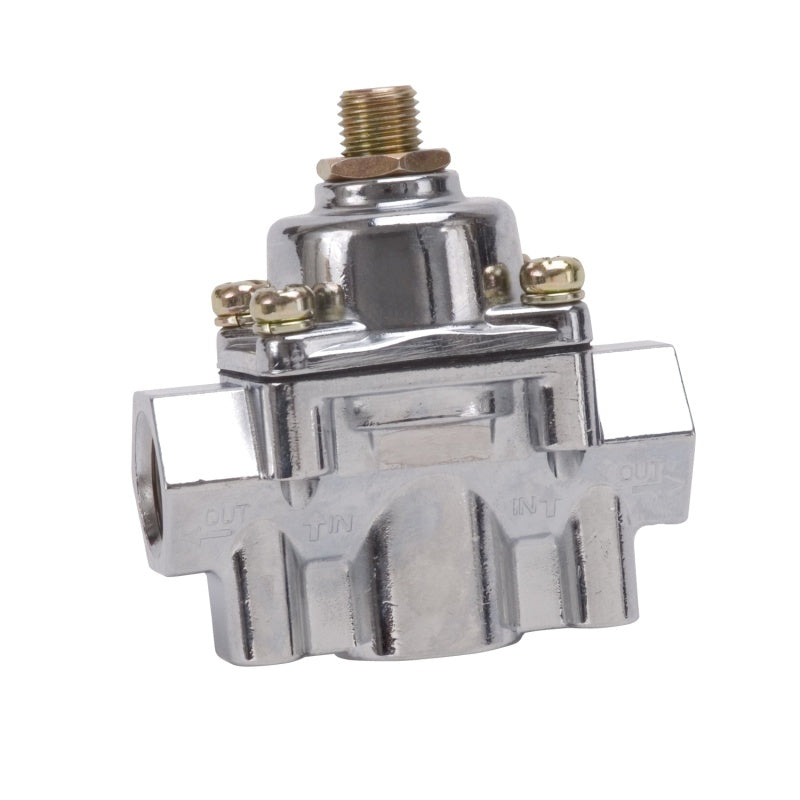 Edelbrock Fuel Pressure Regulator Carbureted 160 GPH 5-10 PSI 3/8In In/Out 3/8In Return Black Edelbrock Fuel Pressure Regulator Carbureted 160 GPH 5-10 PSI 3/8In In/Out 3/8In Return Black