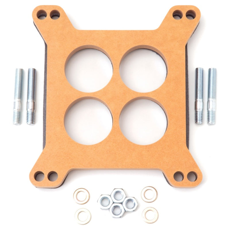Edelbrock Spacer Carburetor 1/2In Wood Fiber Laminate Four-Hole Edelbrock Spacer Carburetor 1/2In Wood Fiber Laminate Four-Hole