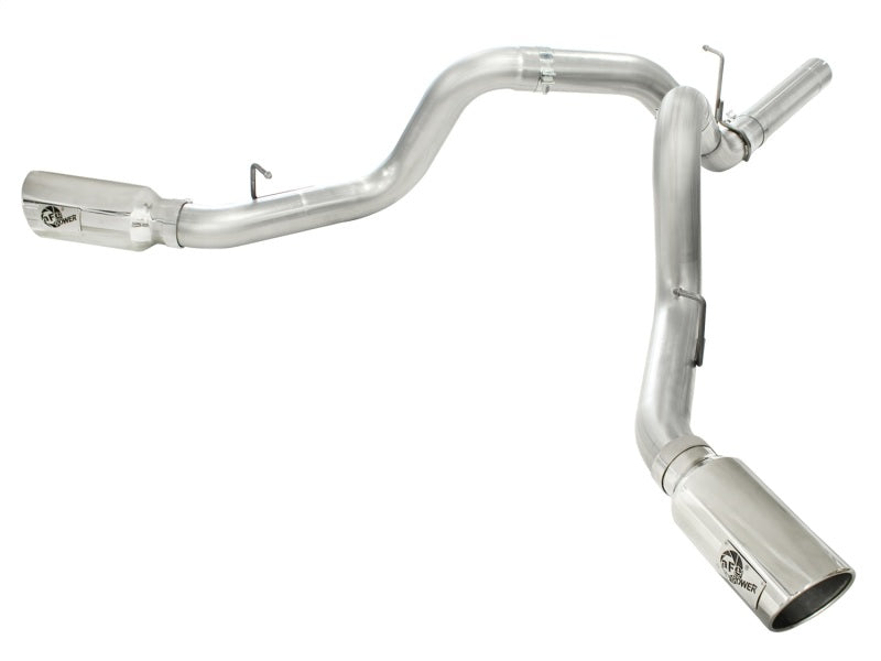 aFe MACHForce XP Exhaust Aluminized Dual Split DPF Back 11-15 GM Diesel Truck V8-6.6L (td) (pol tip) aFe MACHForce XP Exhaust Aluminized Dual Split DPF Back 11-15 GM Diesel Truck V8-6.6L (td) (pol tip)