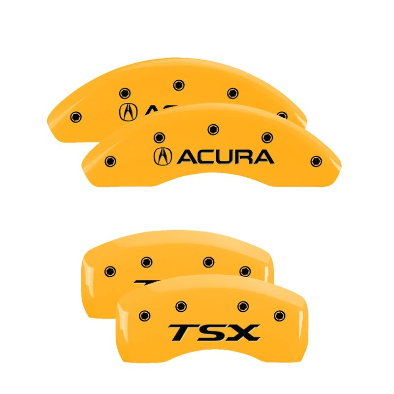 MGP 4 Caliper Covers Engraved Front Acura Rear TSX Yellow Finish Black Char 2005 Acura TSX MGP 4 Caliper Covers Engraved Front Acura Rear TSX Yellow Finish Black Char 2005 Acura TSX