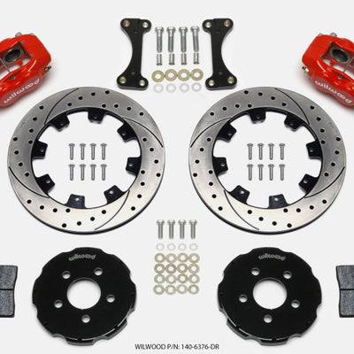 Wilwood Forged Dynalite Front Hat Kit 12.19in Drilled Red 00-04 PT Cruiser/03-04 SRT/4