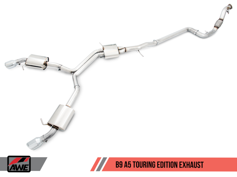 AWE Tuning Audi B9 A5 Touring Edition Exhaust Dual Outlet - Diamond Black Tips (Includes DP) AWE Tuning Audi B9 A5 Touring Edition Exhaust Dual Outlet - Diamond Black Tips (Includes DP)