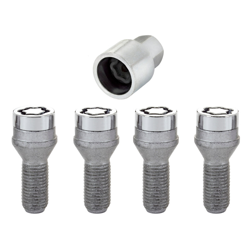 McGard Wheel Lock Bolt Set - 4pk. (Cone Seat) M14X1.5 / 17mm Hex / 27.5mm Shank Length - Chrome McGard Wheel Lock Bolt Set - 4pk. (Cone Seat) M14X1.5 / 17mm Hex / 27.5mm Shank Length - Chrome