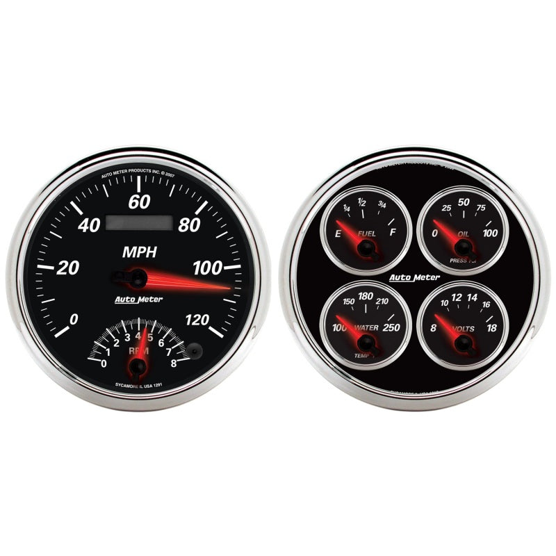 Autometer 5inch Kit Box - Tach Speedo Combo / Oil Pressure / Water Temp / Volt / Fuel Level Autometer 5inch Kit Box - Tach Speedo Combo / Oil Pressure / Water Temp / Volt / Fuel Level