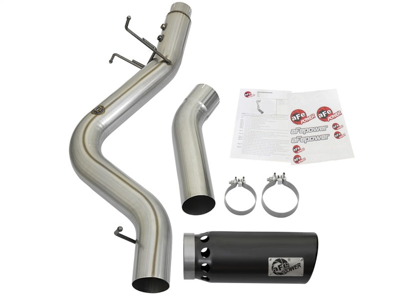 aFe LARGE BORE HD 5in 409-SS DPF-Back Exhaust w/Black Tip 2017 GM Duramax V8-6.6L (td) L5P aFe LARGE BORE HD 5in 409-SS DPF-Back Exhaust w/Black Tip 2017 GM Duramax V8-6.6L (td) L5P