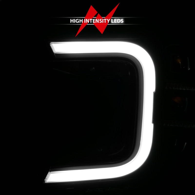 Anzo 18-20 Ford F-150 Full Led Projector Smoke Bar Style Headlights Black Amber Anzo 18-20 Ford F-150 Full Led Projector Smoke Bar Style Headlights Black Amber