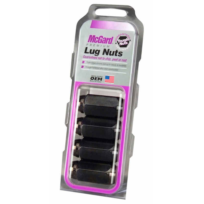 McGard Hex Lug Nut (Cone Seat) M14X1.5 / 22mm Hex / 1.945in. Length (4-Pack) - Black McGard Hex Lug Nut (Cone Seat) M14X1.5 / 22mm Hex / 1.945in. Length (4-Pack) - Black