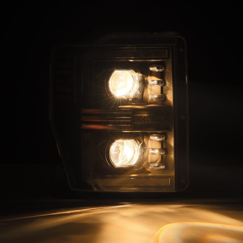 AlphaRex 08-10 Ford F250-550 PRO-Series Projector headlights Alpha-Black w/Activ Light/Seq Signal AlphaRex 08-10 Ford F250-550 PRO-Series Projector headlights Alpha-Black w/Activ Light/Seq Signal