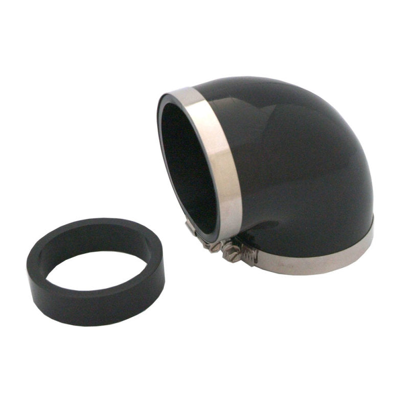 Spectre Coupler Elbow Reducer 3in. / 90 Degree w/2.5in. Insert (PVC) - Black Spectre Coupler Elbow Reducer 3in. / 90 Degree w/2.5in. Insert (PVC) - Black