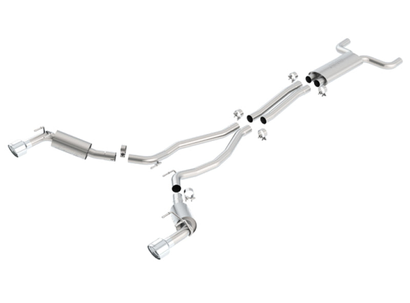 Borla 10-13 Chevy Camaro SS 6.2L V8 Single RoundTip Split Rear Exit S-Type Catback Exhaust Borla 10-13 Chevy Camaro SS 6.2L V8 Single RoundTip Split Rear Exit S-Type Catback Exhaust