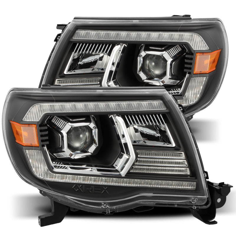 AlphaRex 05-11 Toyota Tacoma PRO-Series Projector Headlights Plank Style Design Black w/DRL AlphaRex 05-11 Toyota Tacoma PRO-Series Projector Headlights Plank Style Design Black w/DRL
