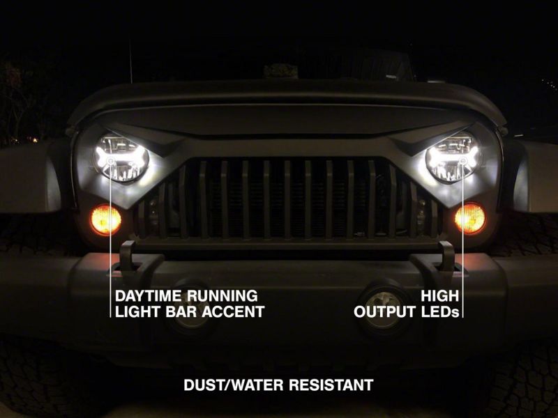 Raxiom07-18 Jeep Wrangler JK LED Halo Projector Headlights- Chrome Housing (Clear Lens) Raxiom07-18 Jeep Wrangler JK LED Halo Projector Headlights- Chrome Housing (Clear Lens)
