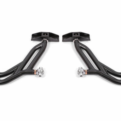BMR 10-14 Ford Mustang Adj. Lower A-Arms w/ Delrin/Rod End / 19mm Tall Ball Joint - Black Hammertone