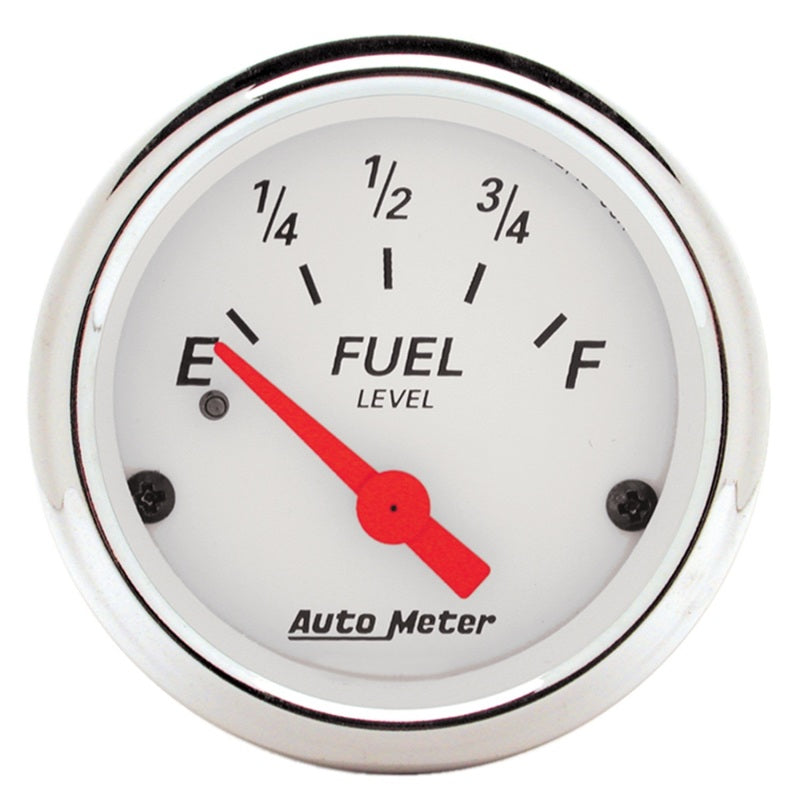 Autometer Arctic White 2 1/16in 240 ohm to 33 ohm Electric Fuel Level Gauge Autometer Arctic White 2 1/16in 240 ohm to 33 ohm Electric Fuel Level Gauge