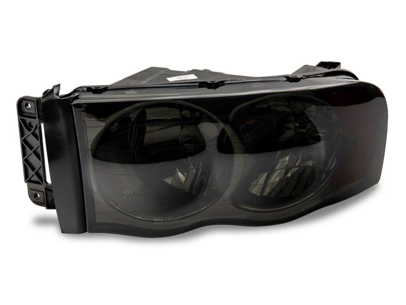 Raxiom 02-05 Dodge RAM 1500 Axial Series OEM Style Rep Headlights- Chrome Housing- Smoked Lens Raxiom 02-05 Dodge RAM 1500 Axial Series OEM Style Rep Headlights- Chrome Housing- Smoked Lens