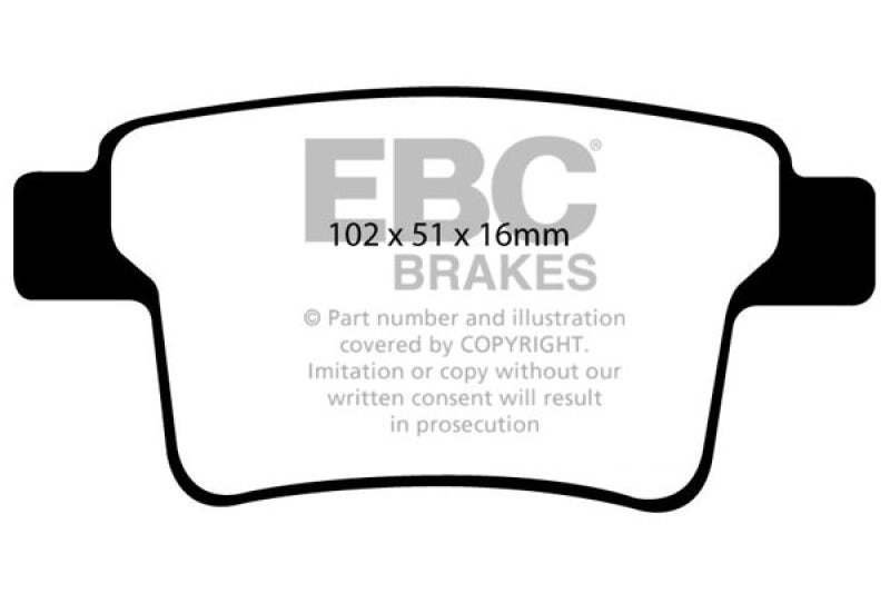 EBC 04-07 Ford Five Hundred 3.0 Redstuff Rear Brake Pads EBC 04-07 Ford Five Hundred 3.0 Redstuff Rear Brake Pads