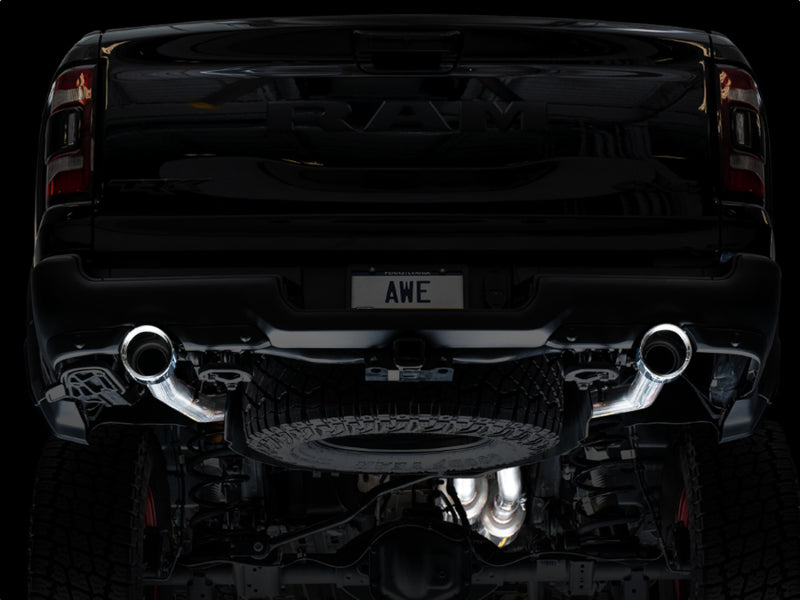AWE Tuning 2021 RAM 1500 TRX 0FG Cat-Back Exhaust - Chrome Silver Tips AWE Tuning 2021 RAM 1500 TRX 0FG Cat-Back Exhaust - Chrome Silver Tips