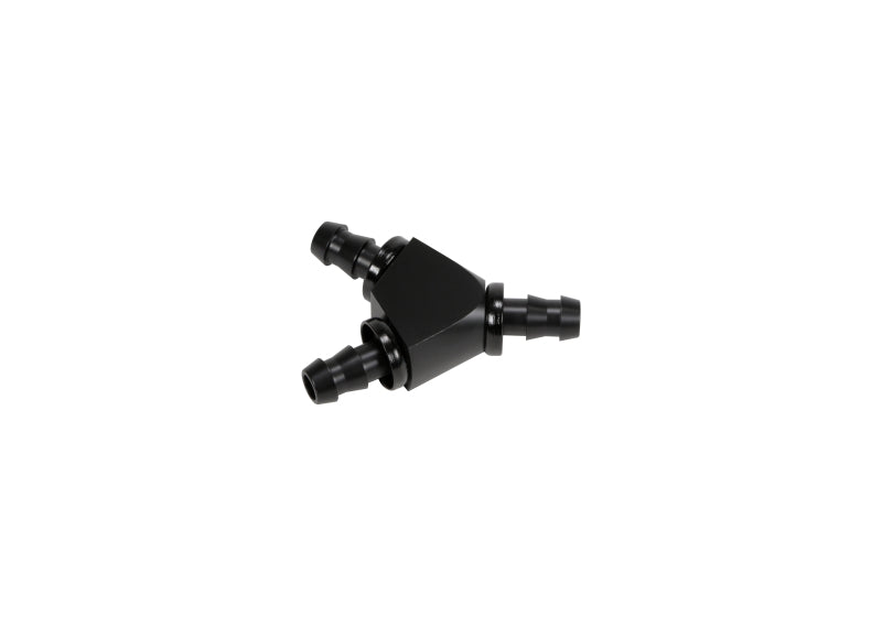 Fleece Performance Universal 3/8in Aluminum Y Barbed Fitting (For -6 Pushlock Hose) - Black Anodized Fleece Performance Universal 3/8in Aluminum Y Barbed Fitting (For -6 Pushlock Hose) - Black Anodized