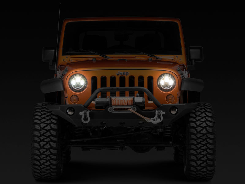 Raxiom 97-18 Jeep Wrangler TJ/JK Axial Halo Headlights w/ DRL Amber Signals- Blk Hsng (Clear Lens) Raxiom 97-18 Jeep Wrangler TJ/JK Axial Halo Headlights w/ DRL Amber Signals- Blk Hsng (Clear Lens)